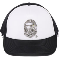 CRYSTAL STONE APE HEAD MESH CAP MENS