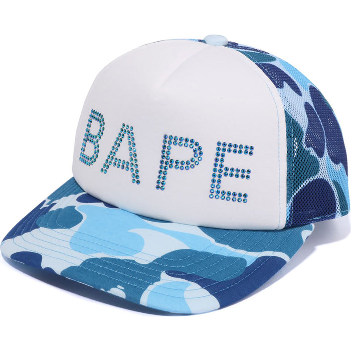 ABC CAMO CRYSTAL STONE MESH CAP LADIES