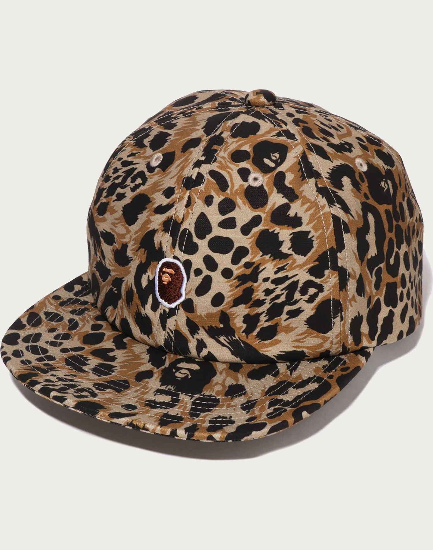 BAPE Wild Leopard Pattern One Point Cap, APE HEAD Patch