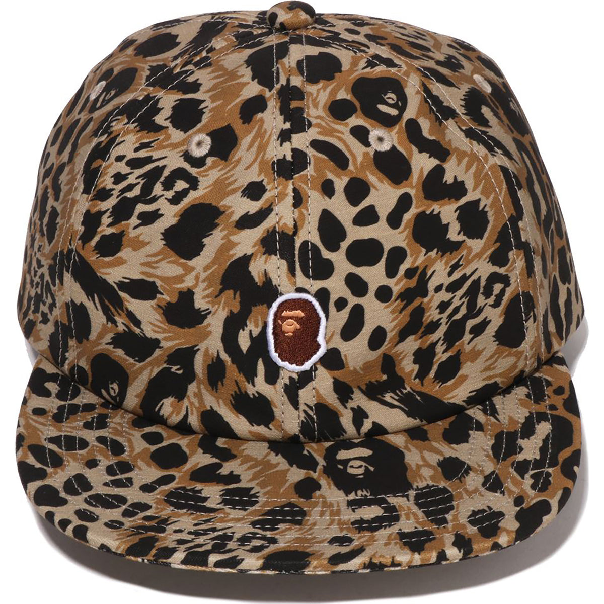 WILD LEOPARD PATTERN ONE POINT CAP MENS