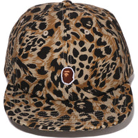 WILD LEOPARD PATTERN ONE POINT CAP MENS