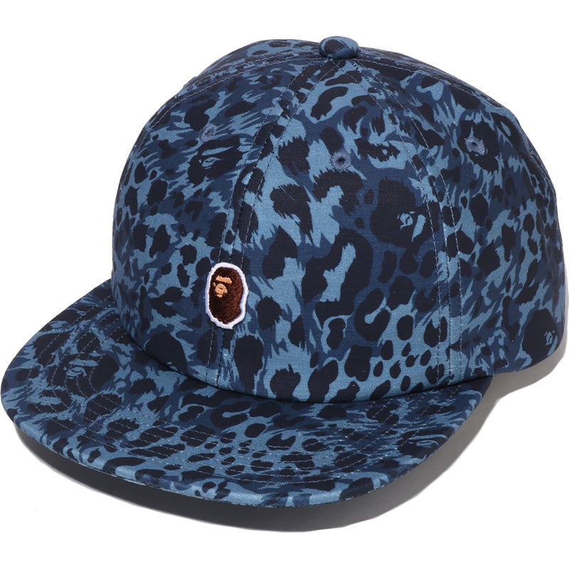 WILD LEOPARD PATTERN ONE POINT CAP MENS