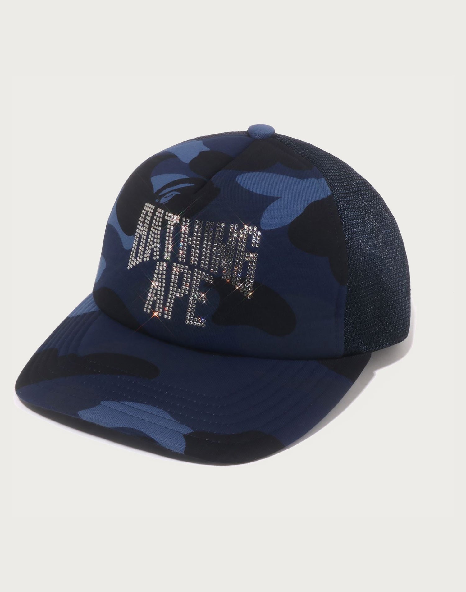 COLOR CAMO CRYSTAL BATHING APE LOGO MESH CAP LADIES