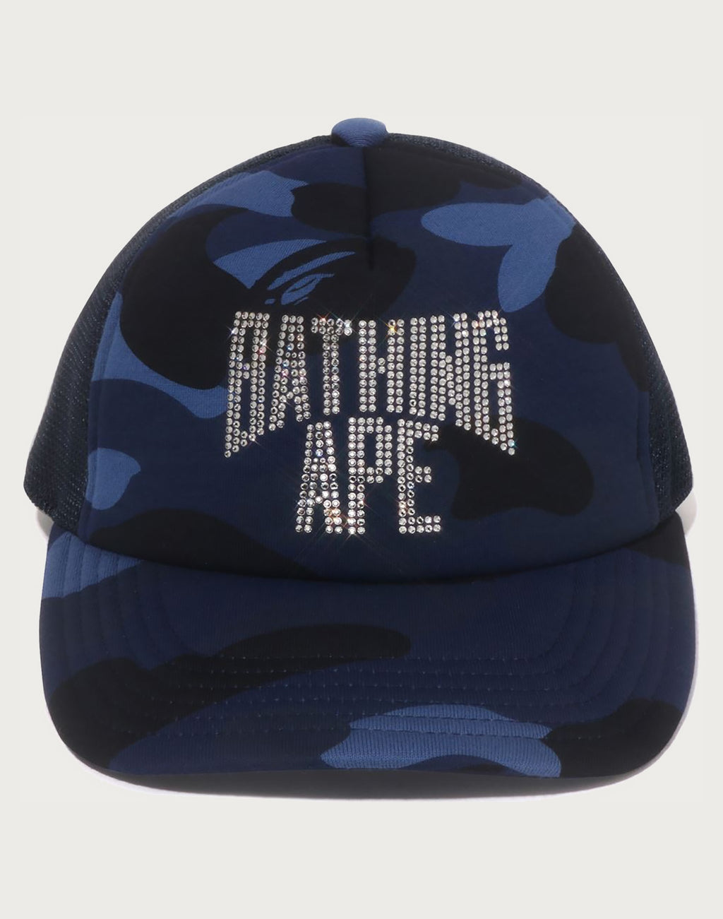 COLOR CAMO CRYSTAL BATHING APE LOGO MESH CAP LADIES