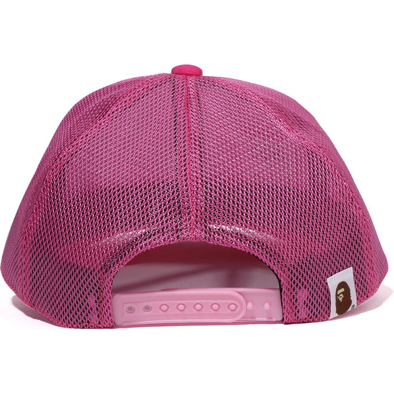 COLOR CAMO CRYSTAL BATHING APE LOGO MESH CAP LADIES