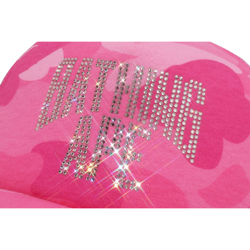 COLOR CAMO CRYSTAL BATHING APE LOGO MESH CAP LADIES