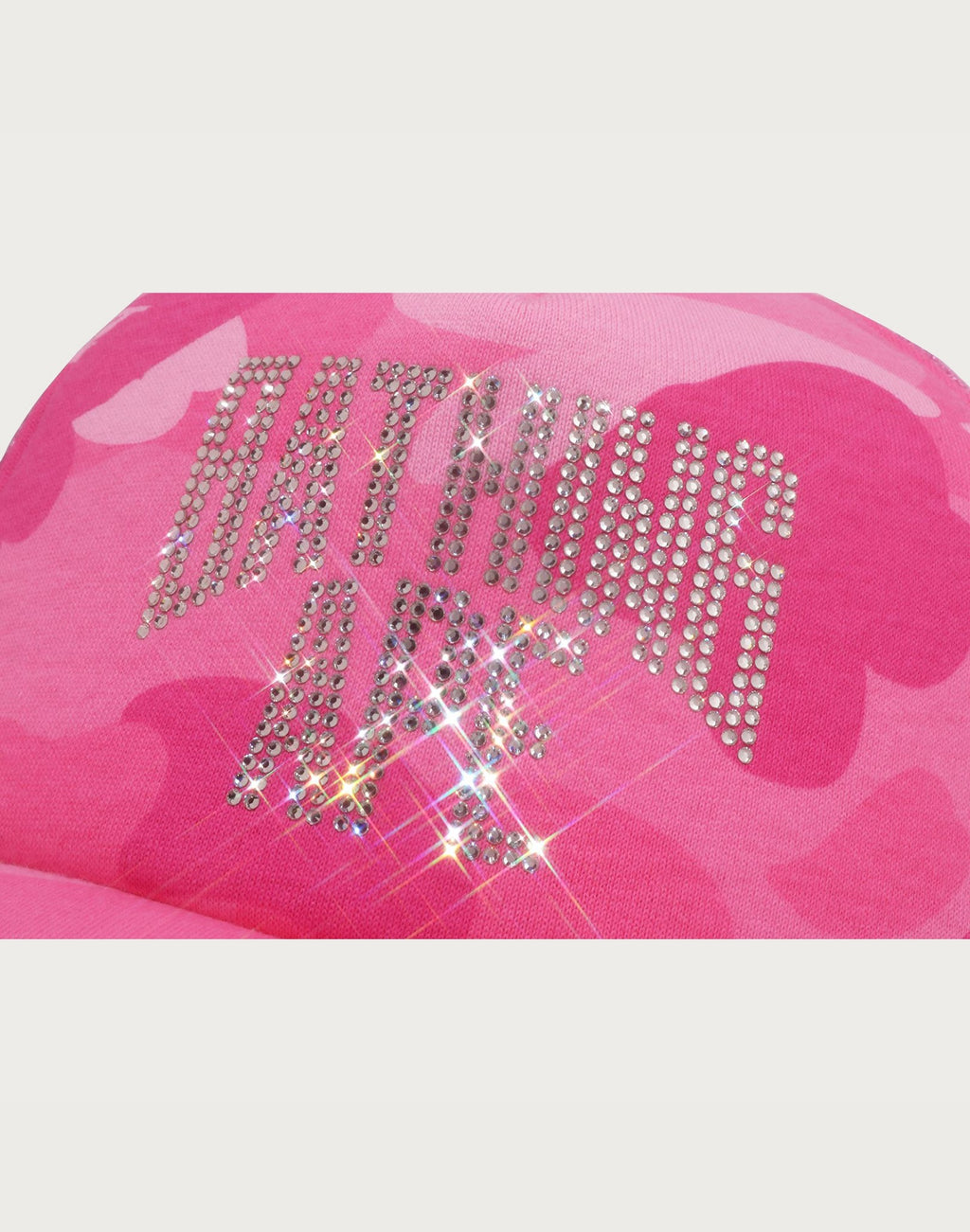 COLOR CAMO CRYSTAL BATHING APE LOGO MESH CAP LADIES