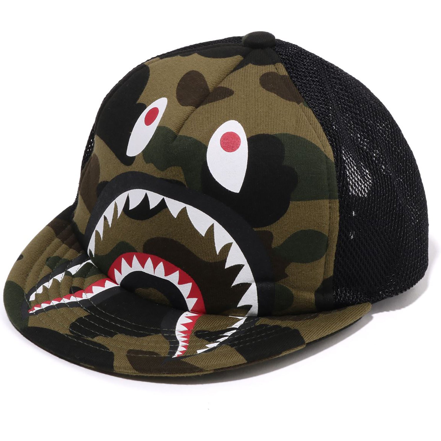 1ST CAMO SHARK MESH CAP KIDS – us.bape.com
