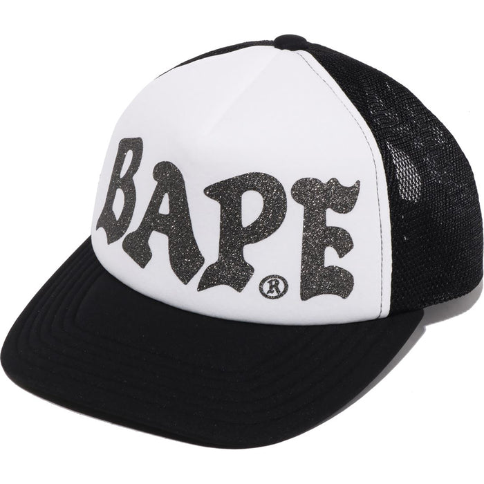 BAPE GLITTER PRINT MESH CAP MENS
