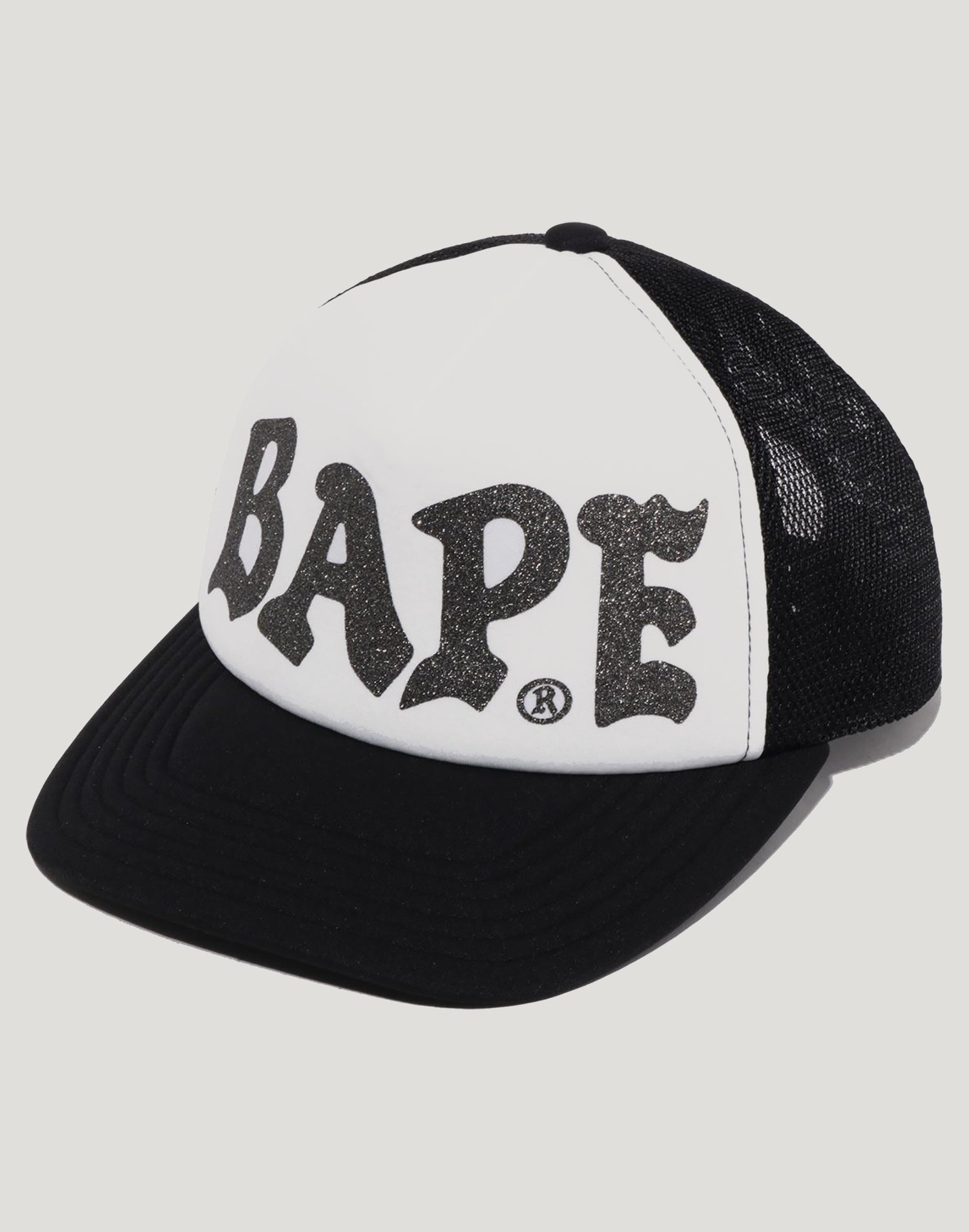 BAPE GLITTER PRINT MESH CAP MENS