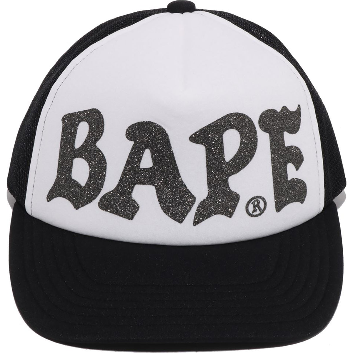 BAPE GLITTER PRINT MESH CAP MENS
