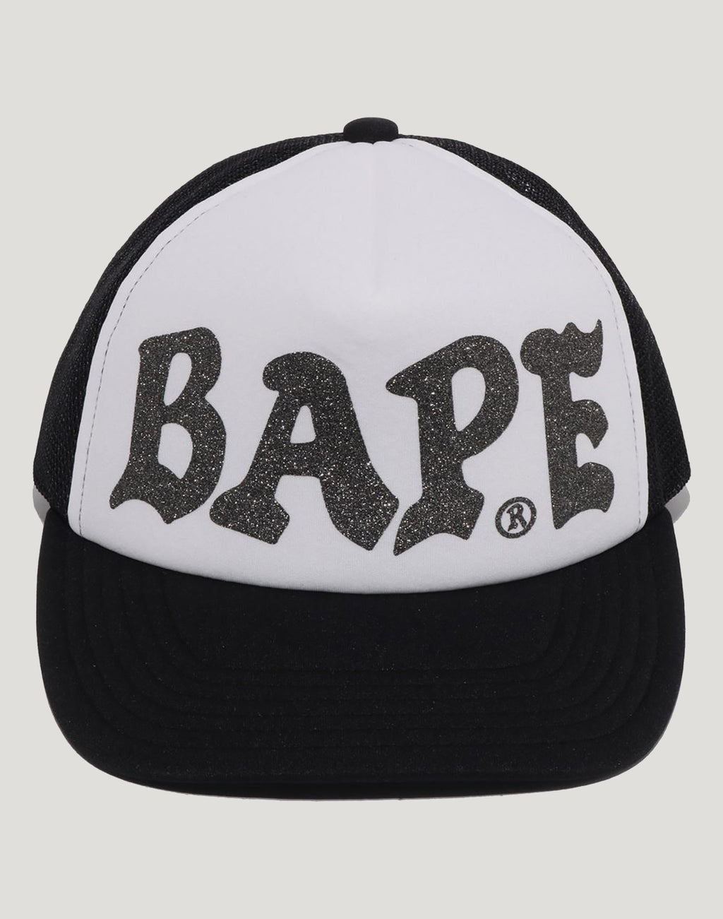 BAPE GLITTER PRINT MESH CAP MENS
