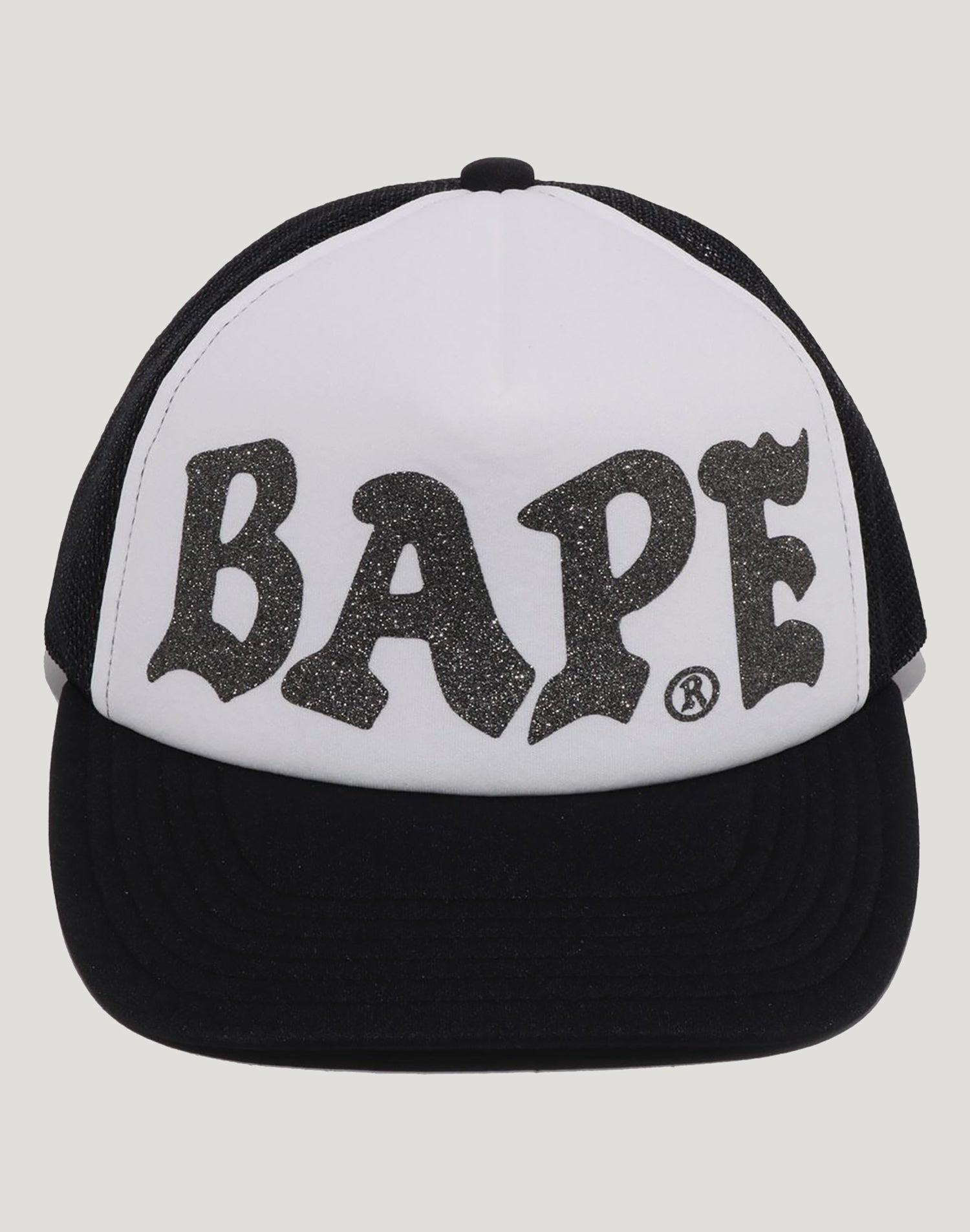 BAPE GLITTER PRINT MESH CAP MENS
