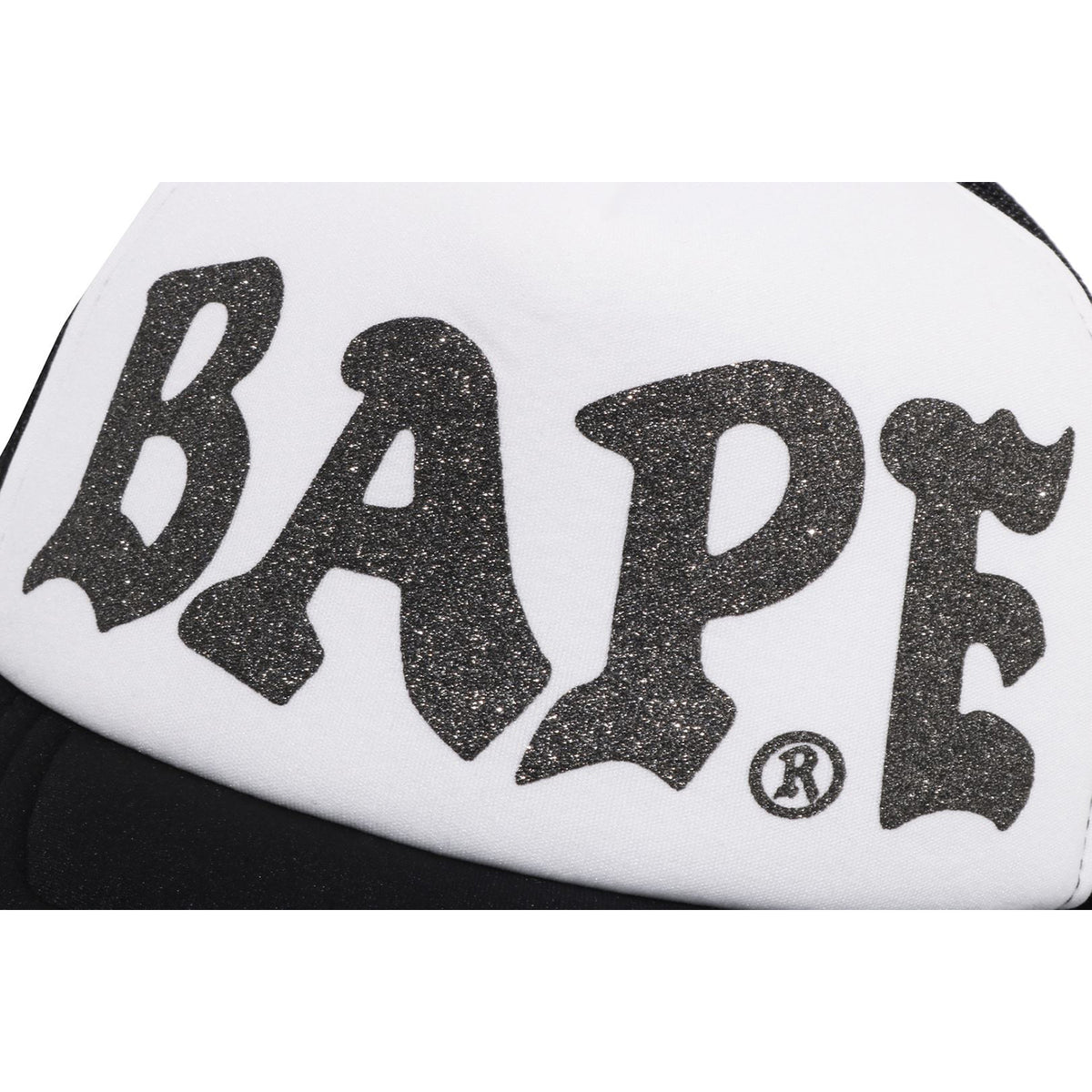 BAPE GLITTER PRINT MESH CAP MENS