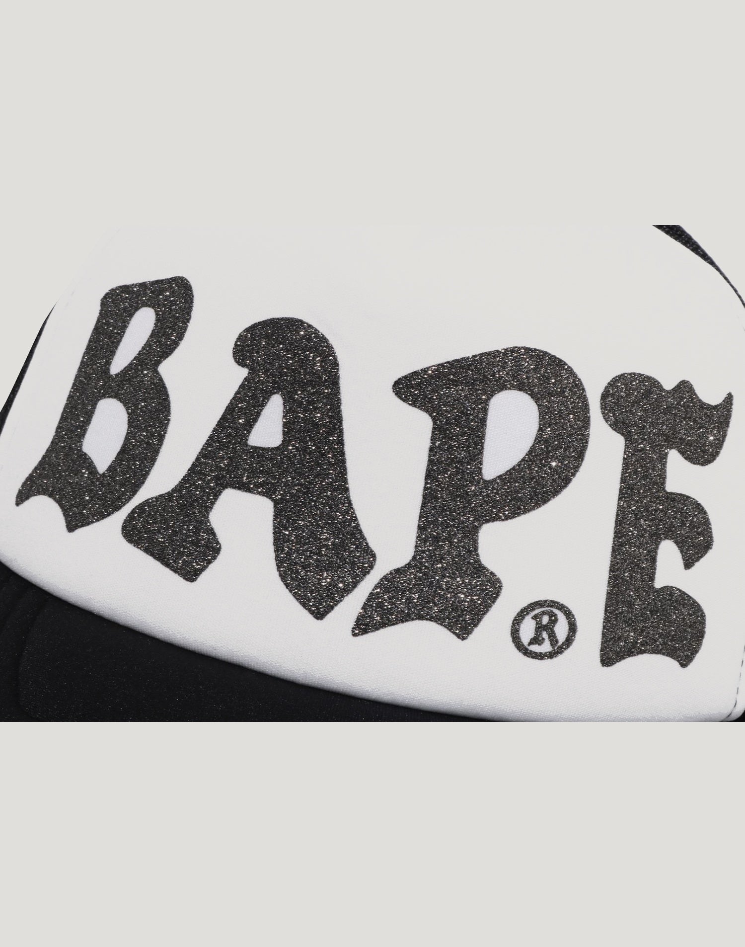 BAPE GLITTER PRINT MESH CAP MENS