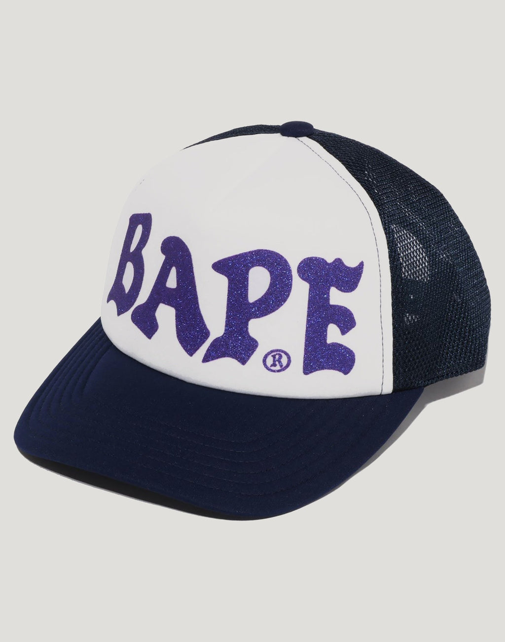 BAPE GLITTER PRINT MESH CAP MENS