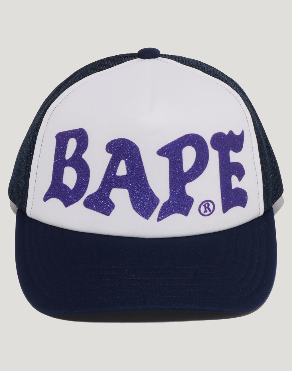 BAPE GLITTER PRINT MESH CAP MENS