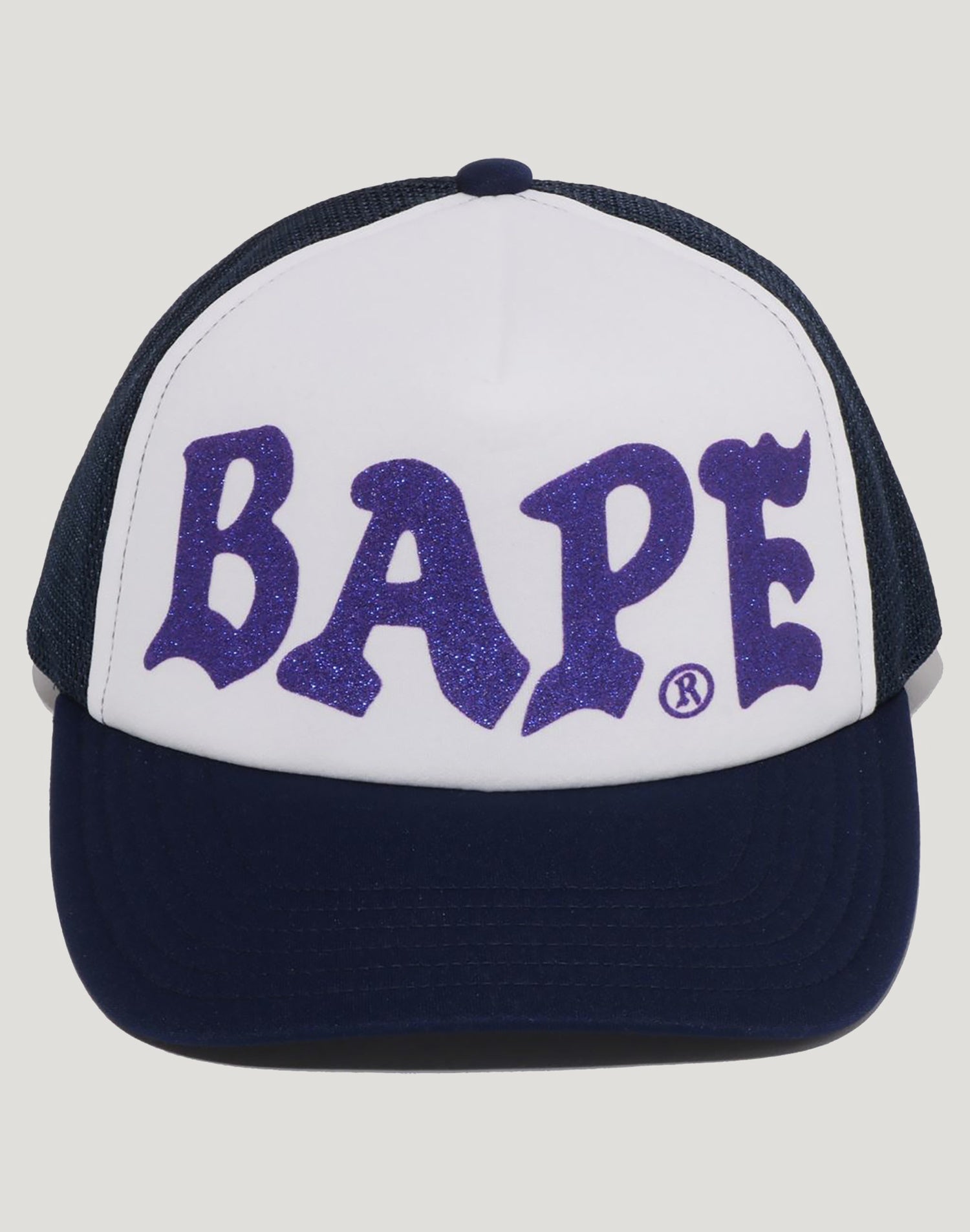 BAPE GLITTER PRINT MESH CAP MENS