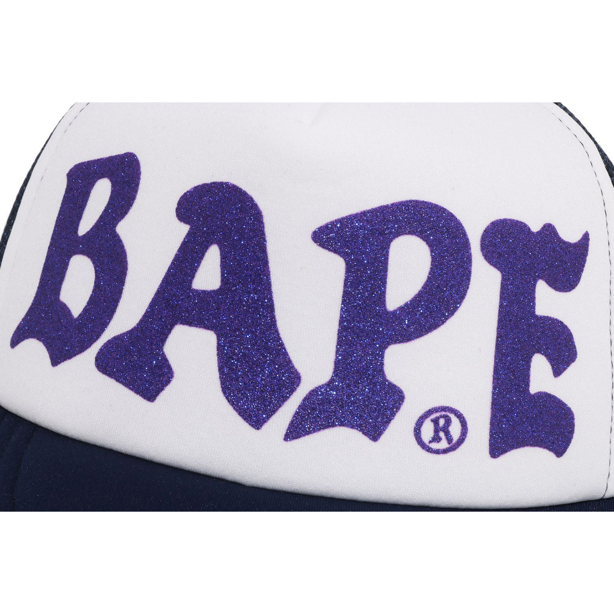 BAPE GLITTER PRINT MESH CAP MENS