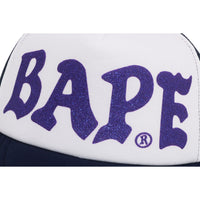 BAPE GLITTER PRINT MESH CAP MENS