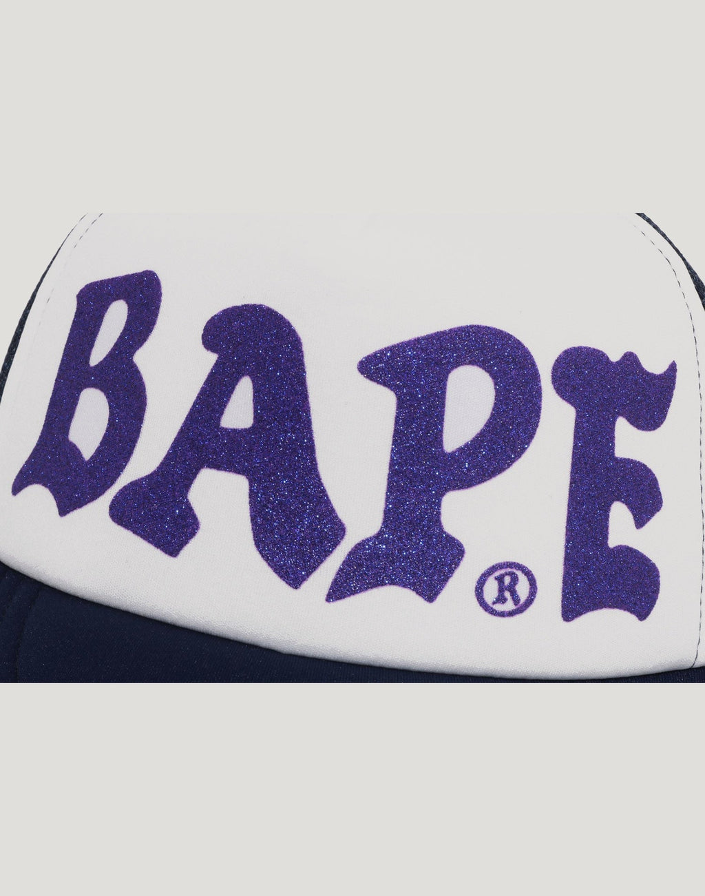 BAPE GLITTER PRINT MESH CAP MENS
