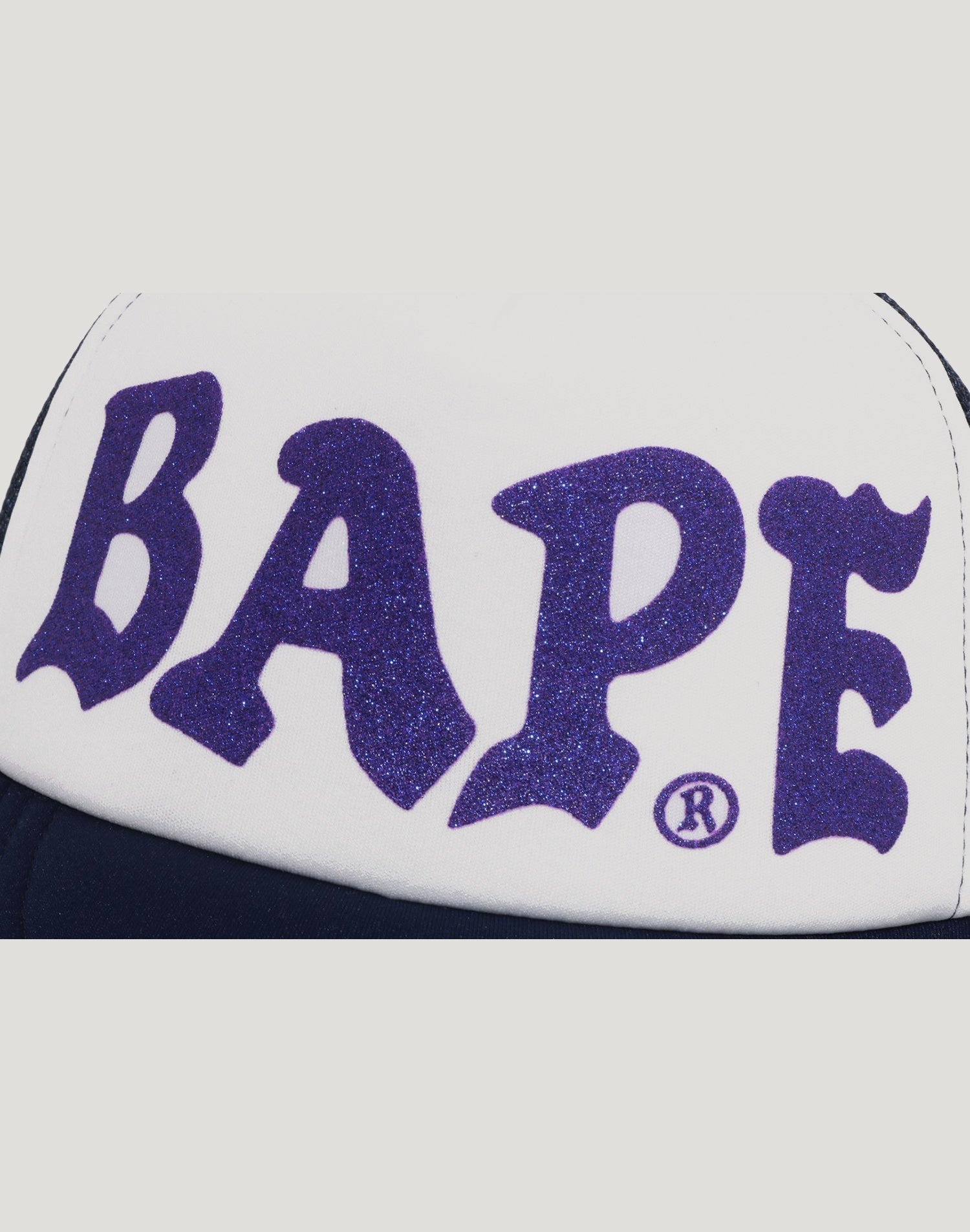 BAPE GLITTER PRINT MESH CAP MENS