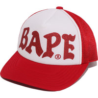 BAPE GLITTER PRINT MESH CAP MENS