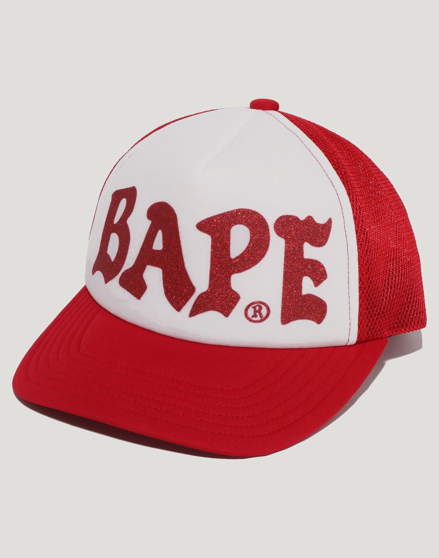 BAPE GLITTER PRINT MESH CAP MENS