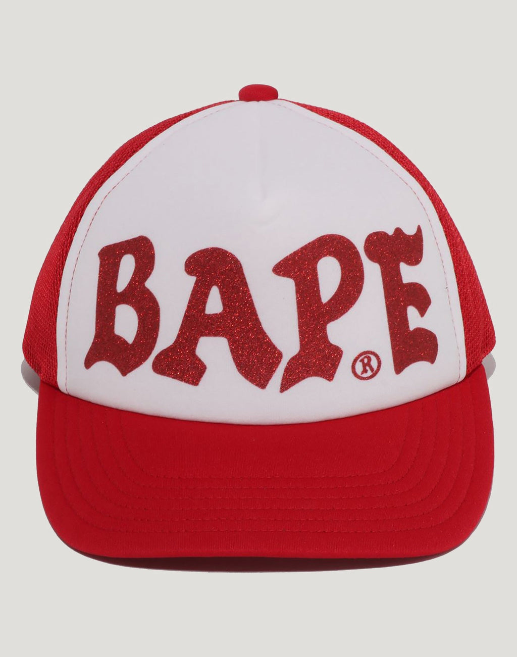BAPE GLITTER PRINT MESH CAP MENS