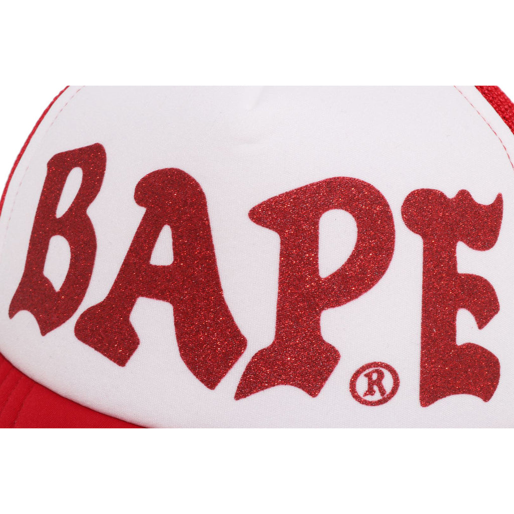 BAPE GLITTER PRINT MESH CAP MENS