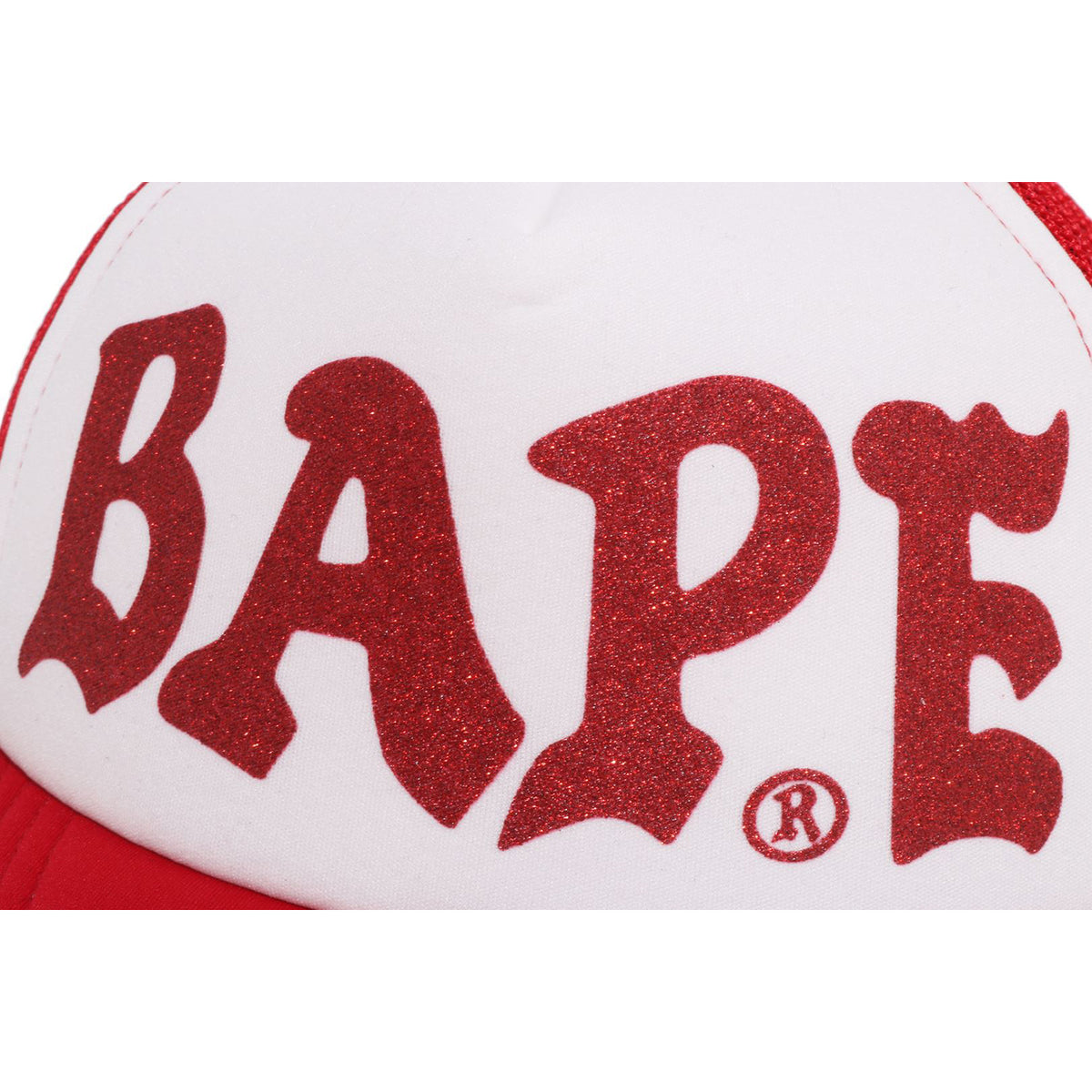 BAPE GLITTER PRINT MESH CAP MENS