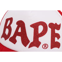 BAPE GLITTER PRINT MESH CAP MENS