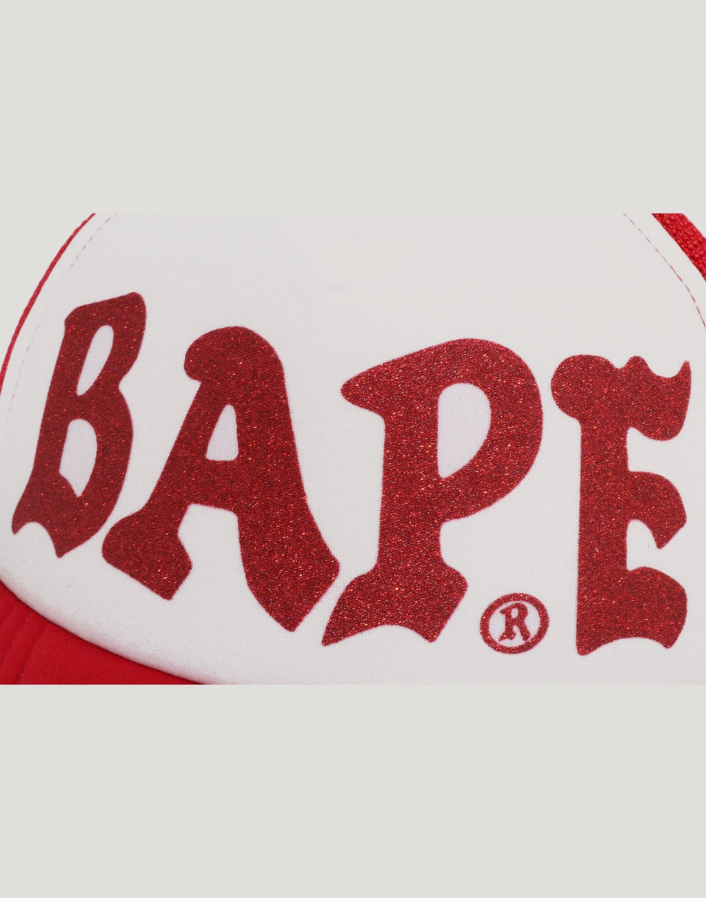 BAPE GLITTER PRINT MESH CAP MENS