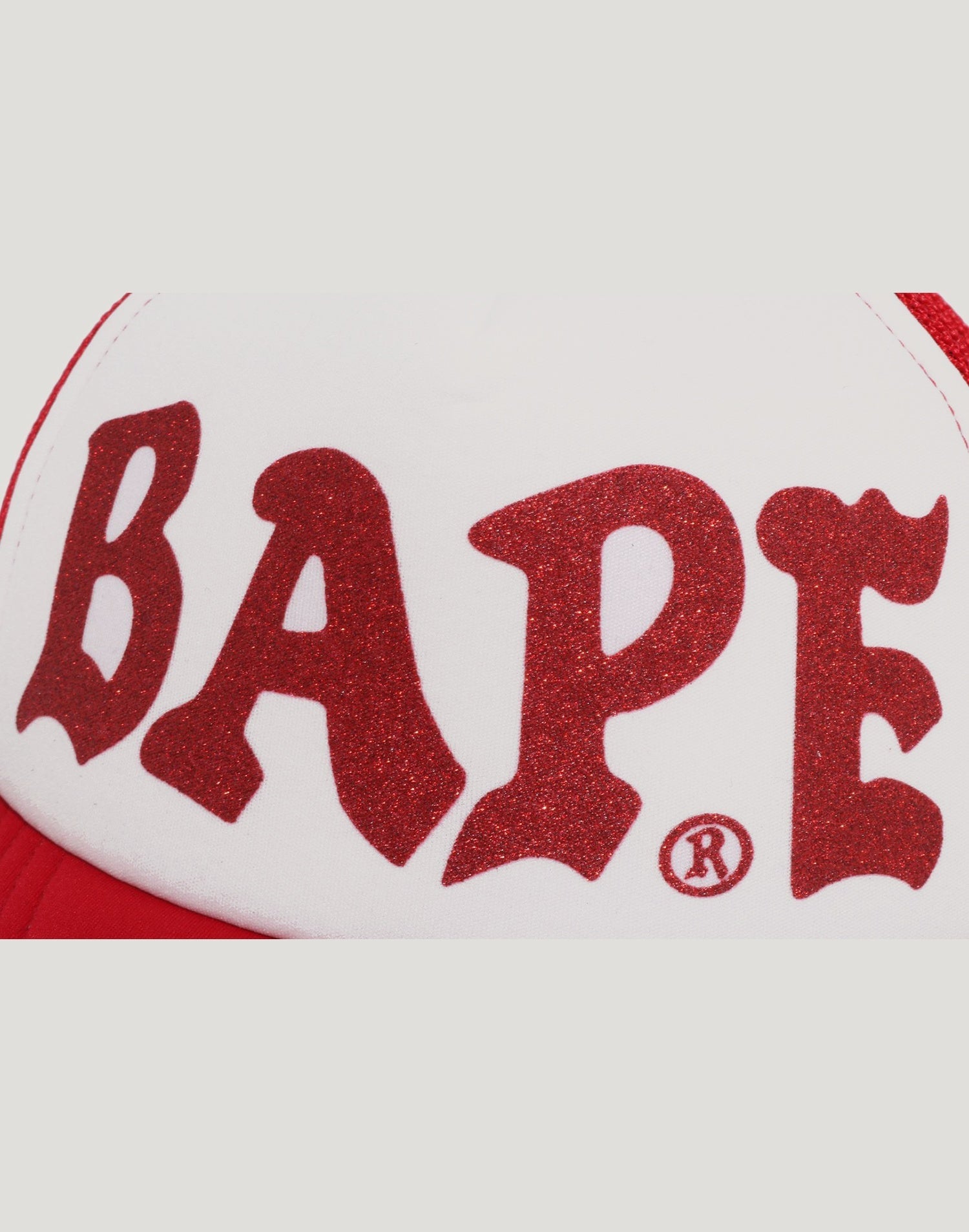 BAPE GLITTER PRINT MESH CAP MENS