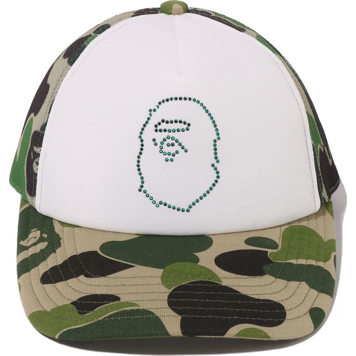 ABC CAMO CRYSTAL STONE MESH CAP LADIES