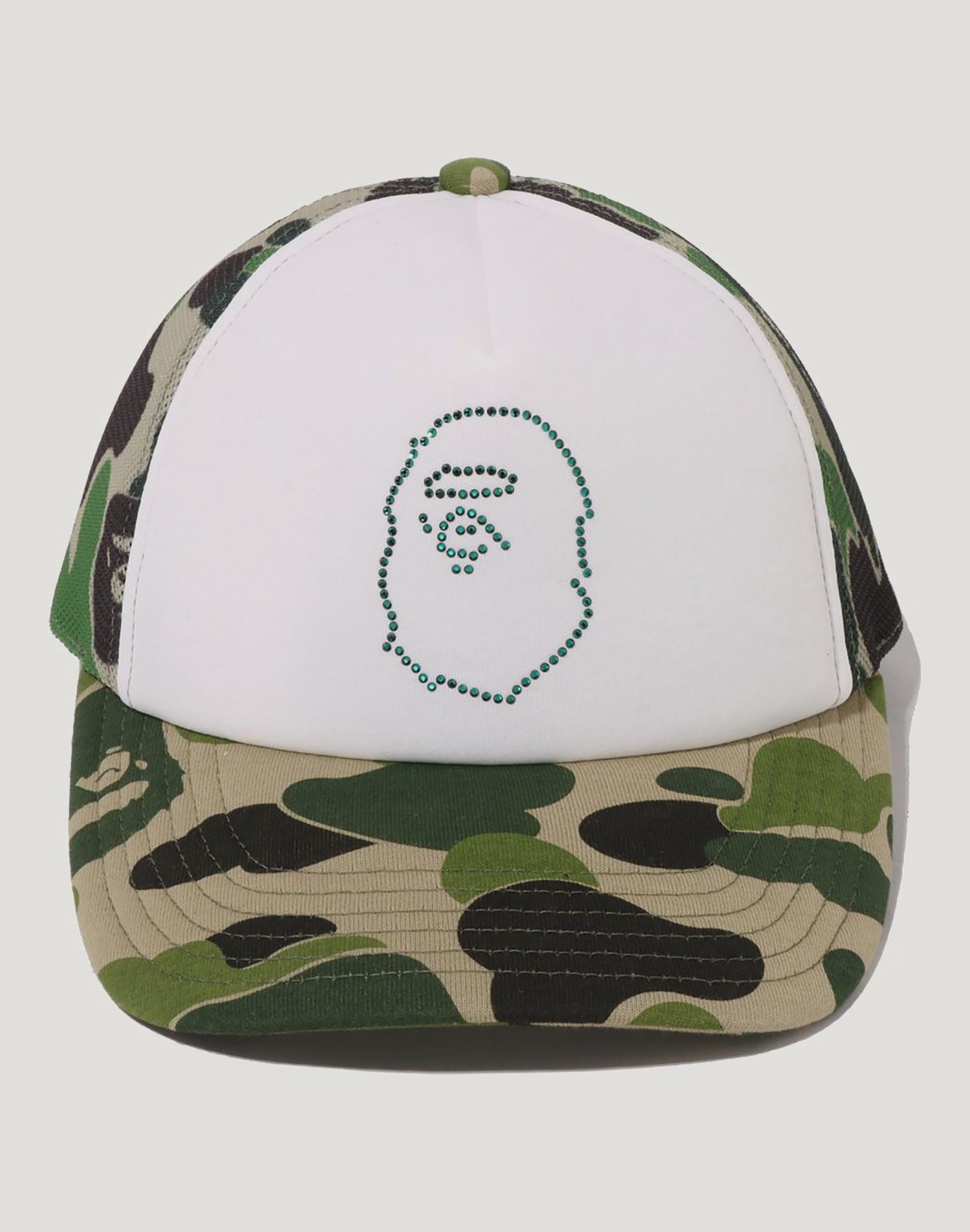 ABC CAMO CRYSTAL STONE MESH CAP LADIES
