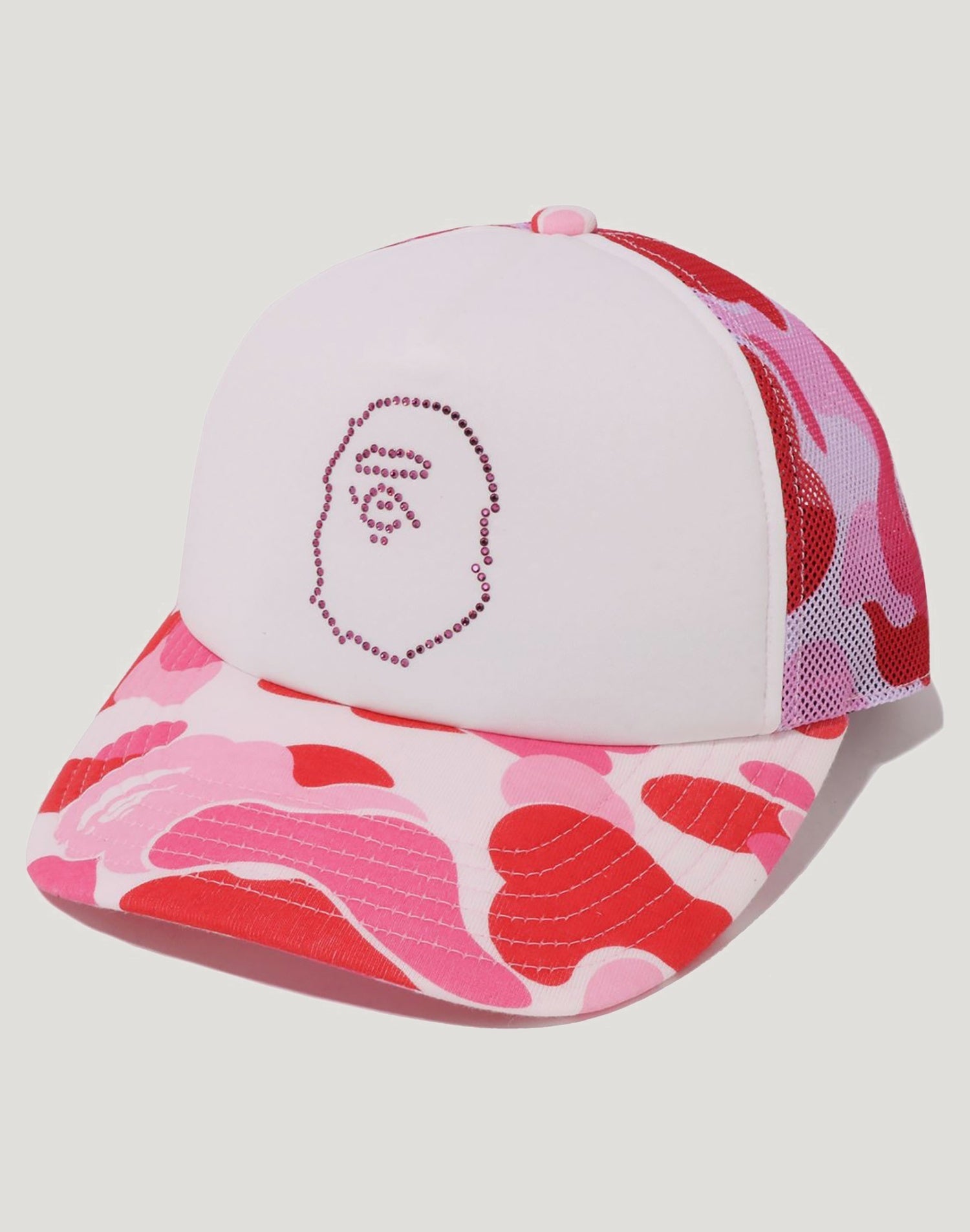 ABC CAMO CRYSTAL STONE MESH CAP LADIES