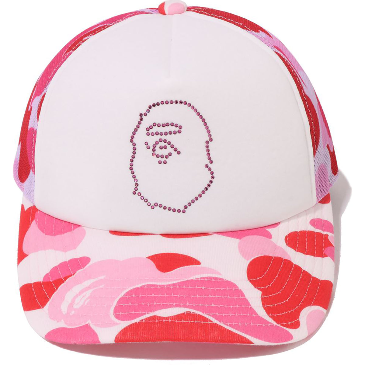 ABC CAMO CRYSTAL STONE MESH CAP LADIES