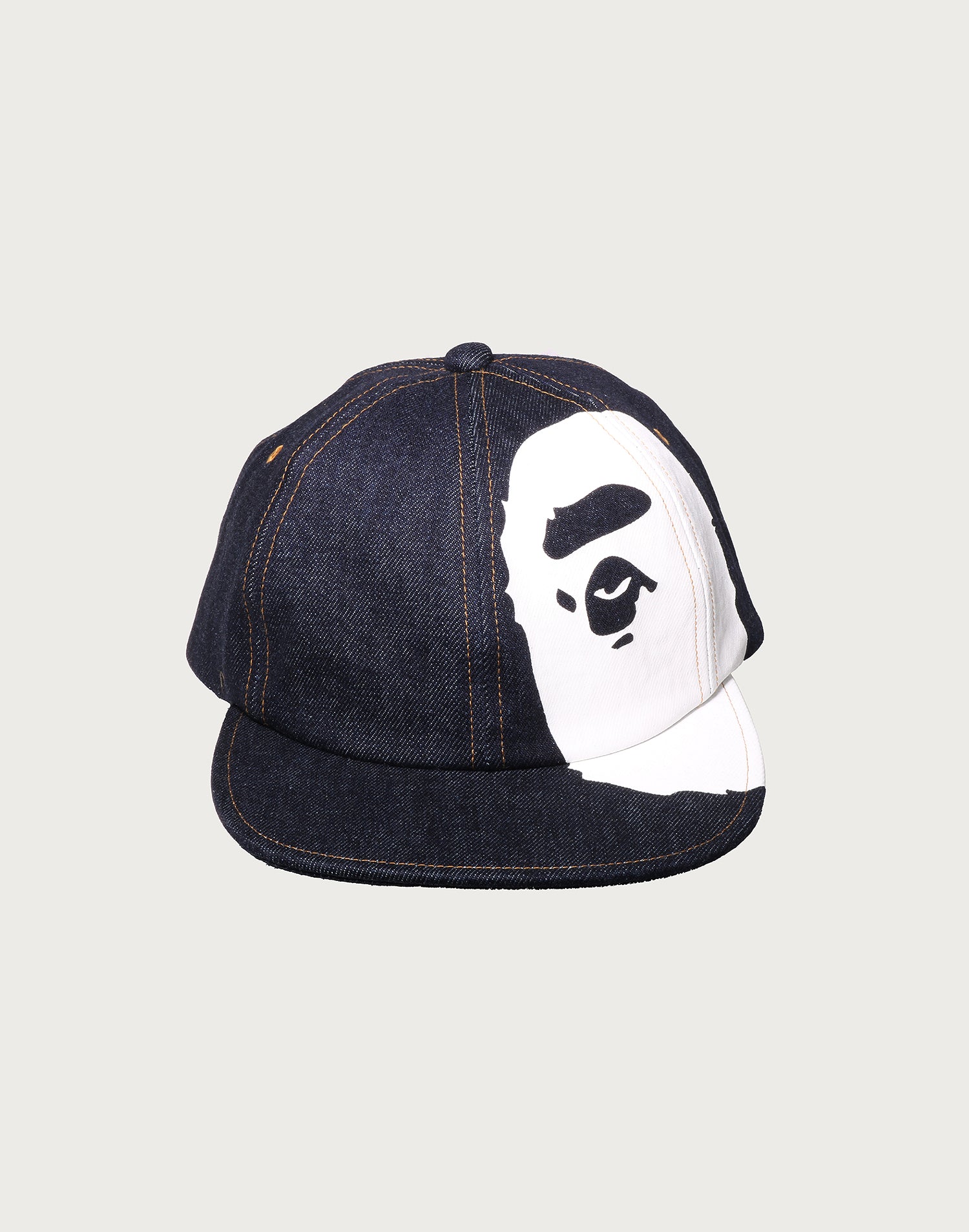 APE HEAD DENIM PANEL CAP MENS
