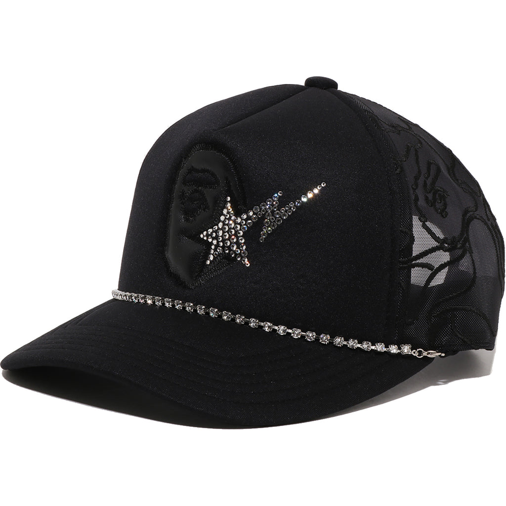 APE HEAD CRYSTAL MESH CAP MENS