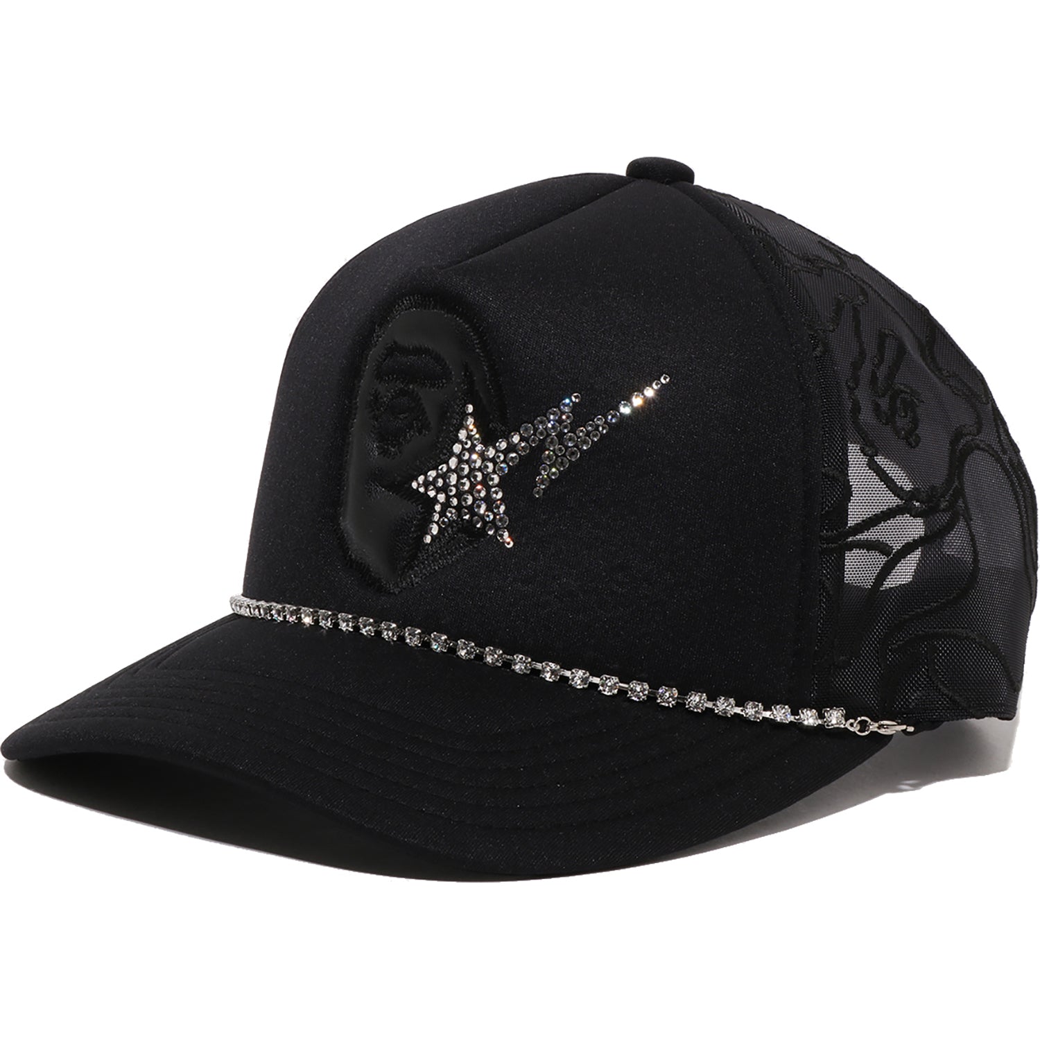 APE HEAD CRYSTAL MESH CAP MENS