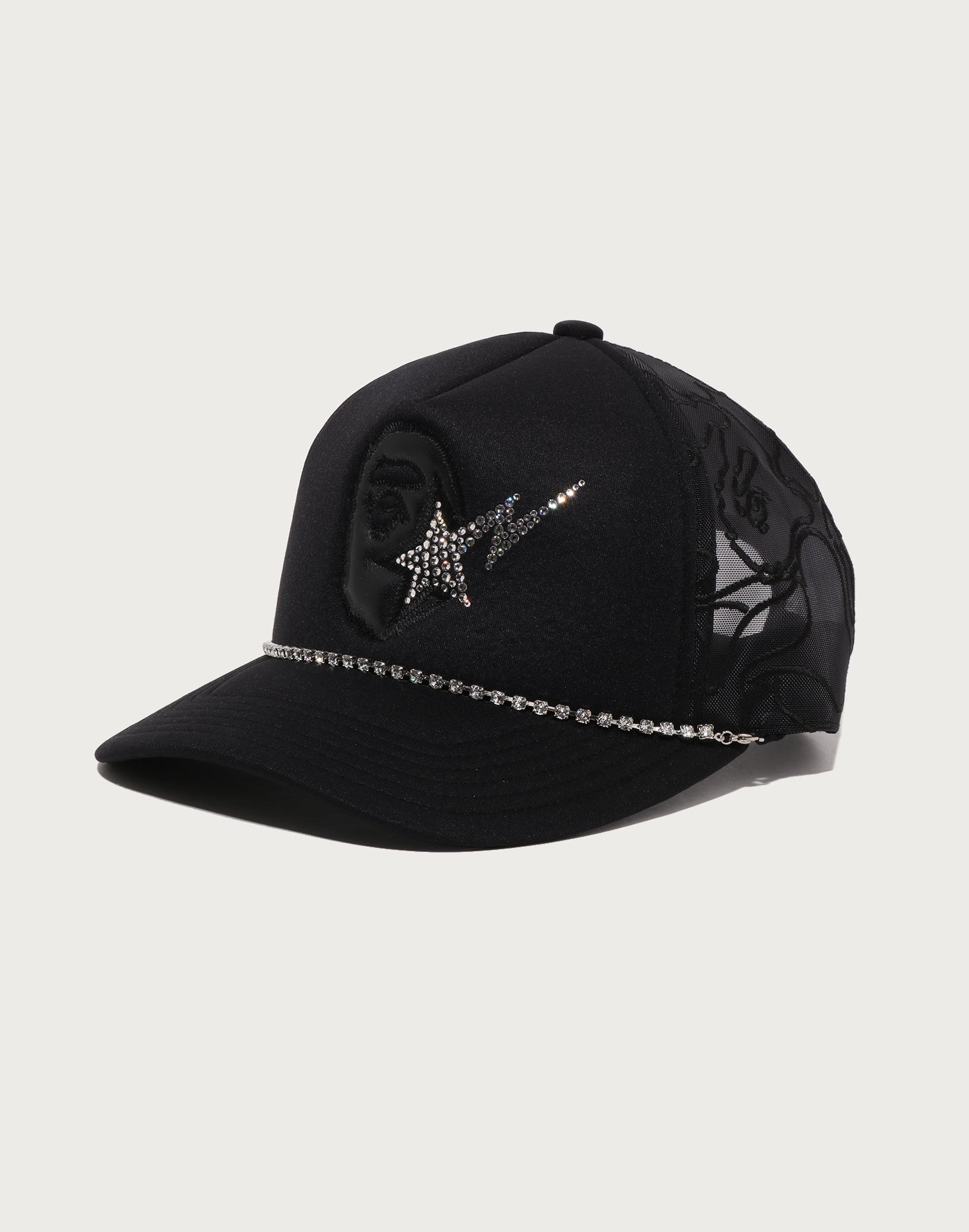 APE HEAD CRYSTAL MESH CAP MENS