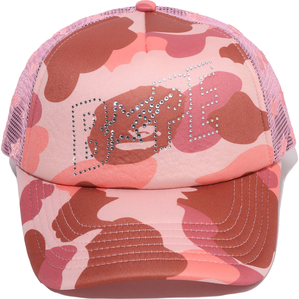 1ST CAMO CRYSTAL STONE BAPE STA LOGO MESH CAP LADIES