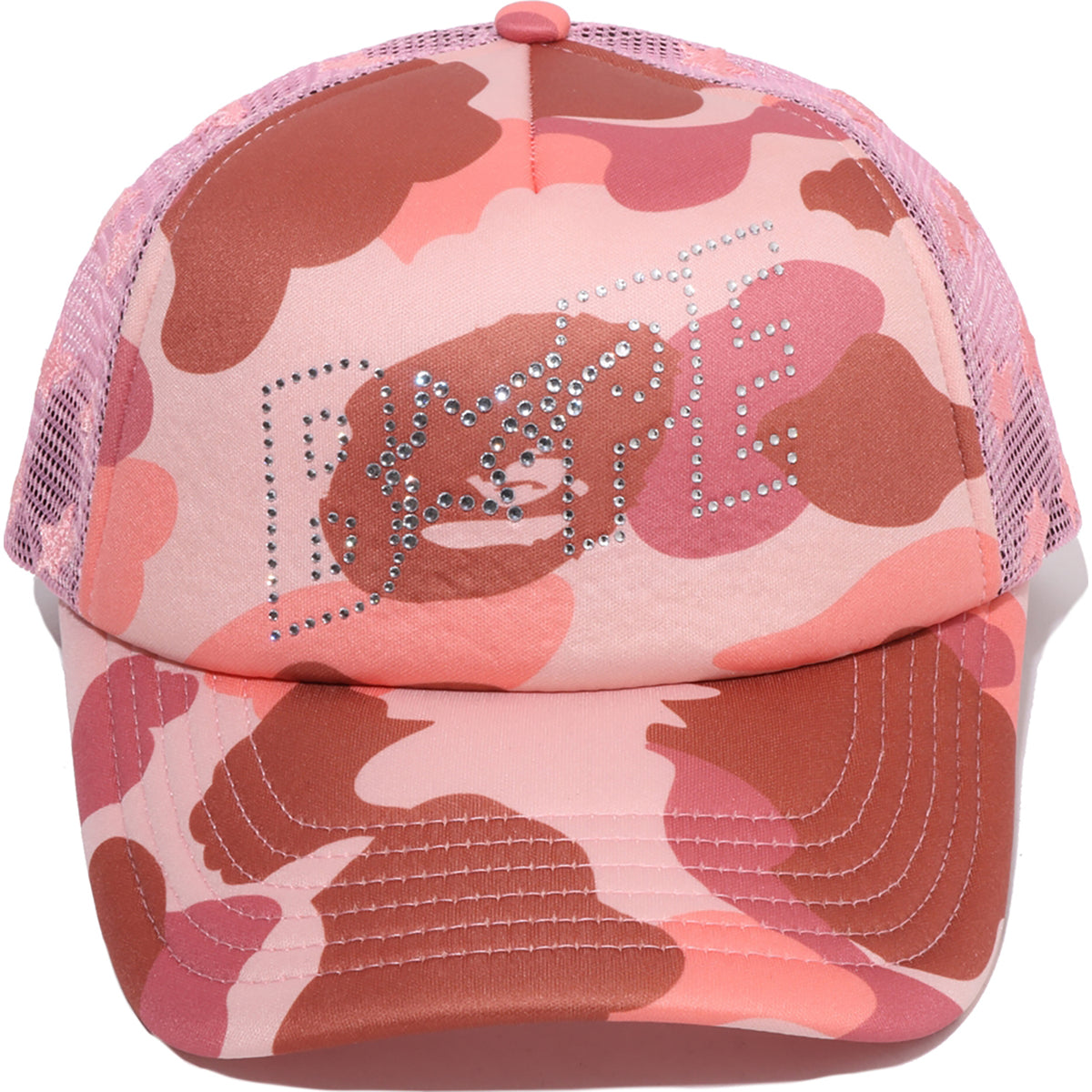 1ST CAMO CRYSTAL STONE BAPE STA LOGO MESH CAP LADIES