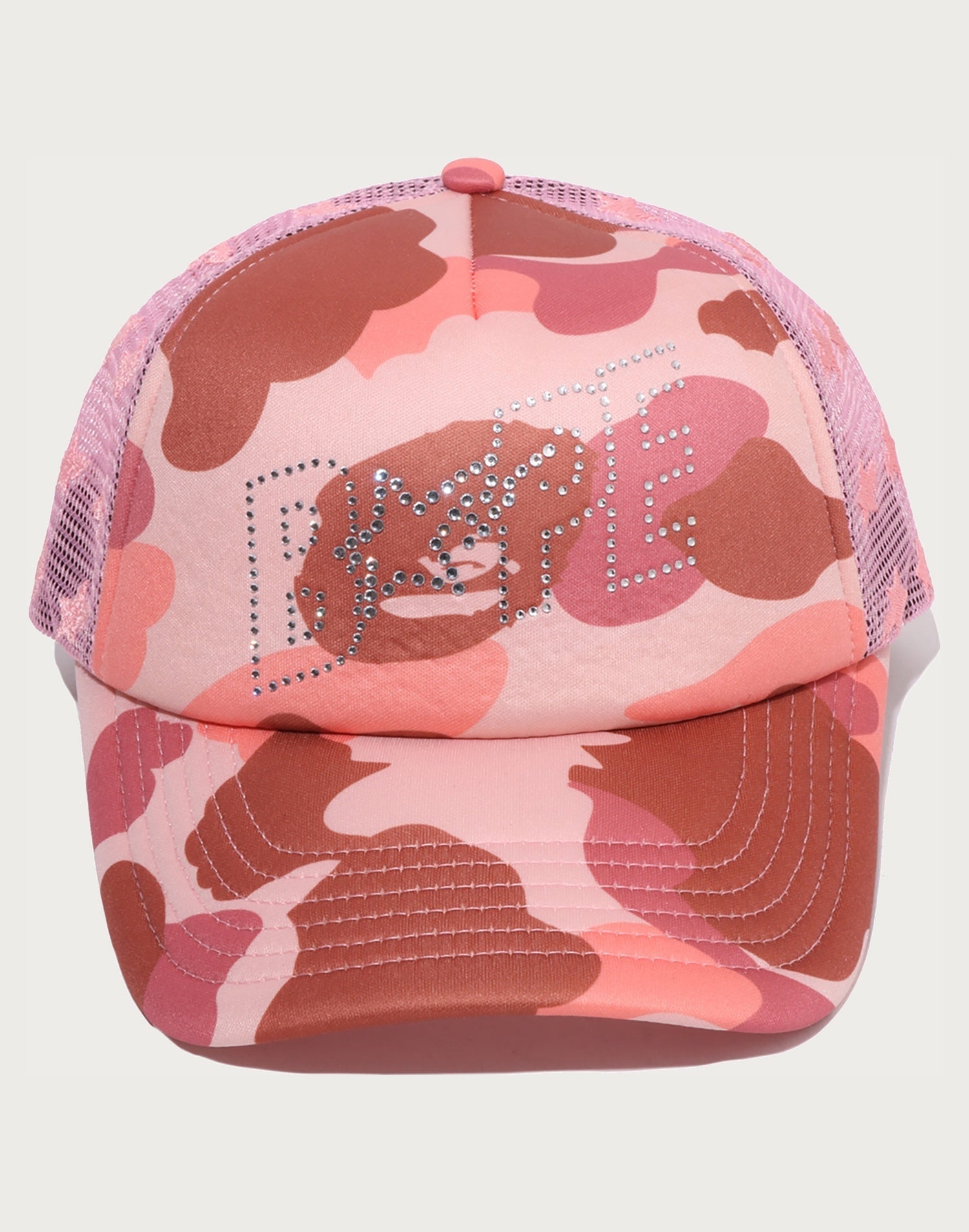 1ST CAMO CRYSTAL STONE BAPE STA LOGO MESH CAP LADIES