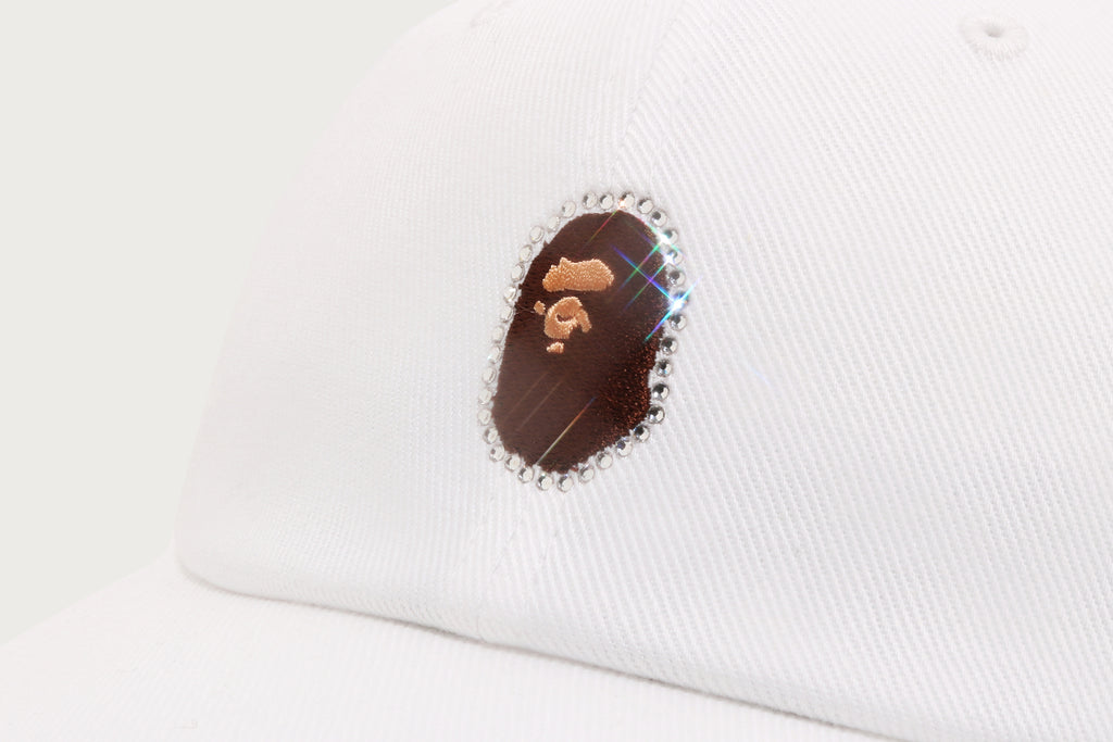 CRYSTAL STONE APE HEAD PANEL CAP LADIES