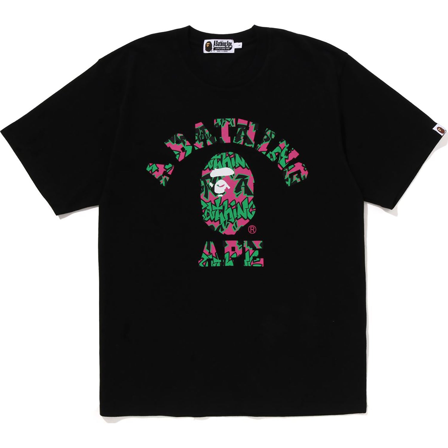 GRAFFITI PATTERN COLLEGE TEE MENS – us.bape.com