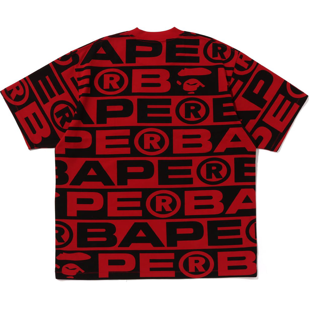 BAPE Red & Camo Shark T-shirt, A Bathing Ape, Sz Large