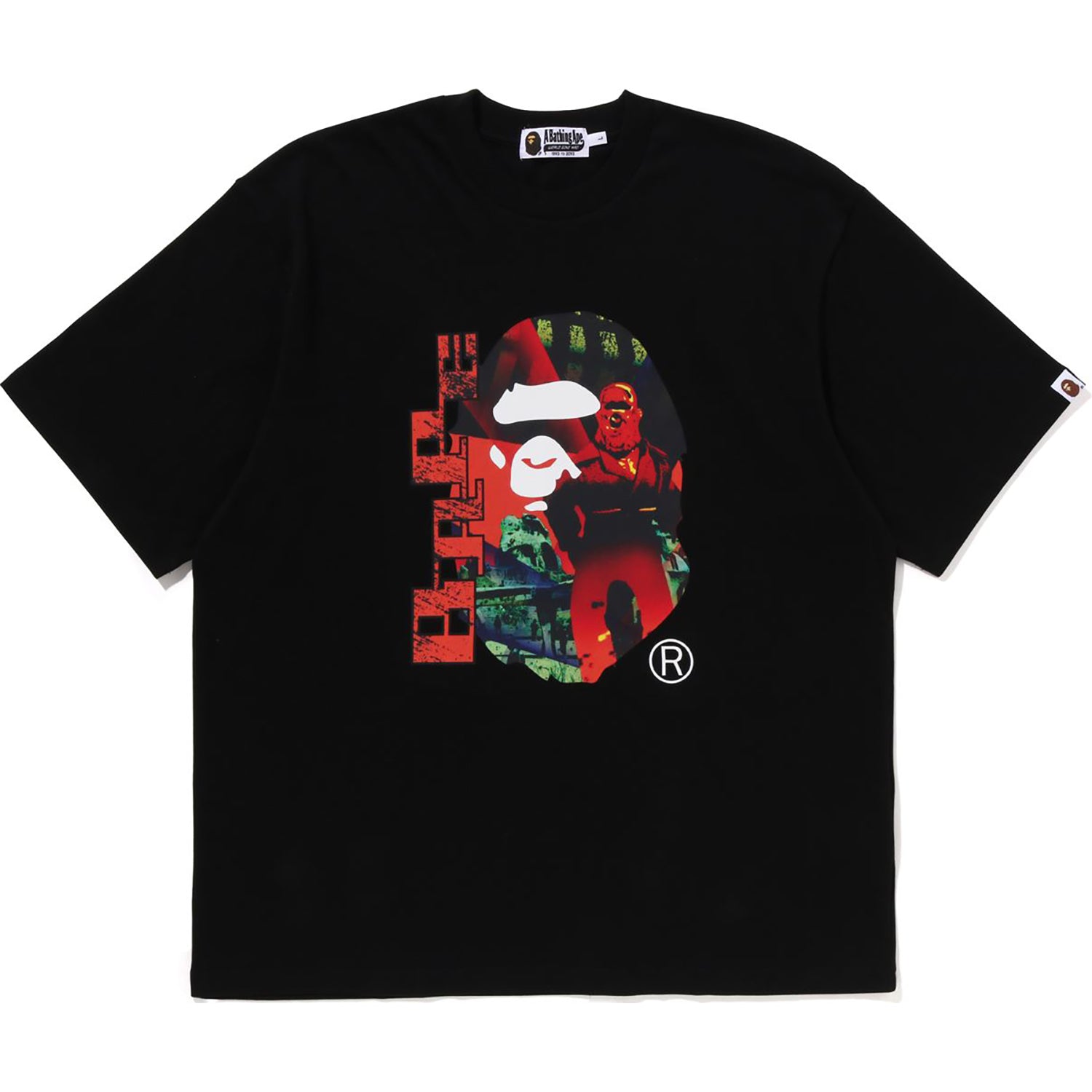 Bape Black Head Graphic T Shirt