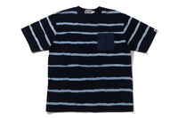 INDIGO DISCHARGE PRINT RELAXED FIT TEE MENS